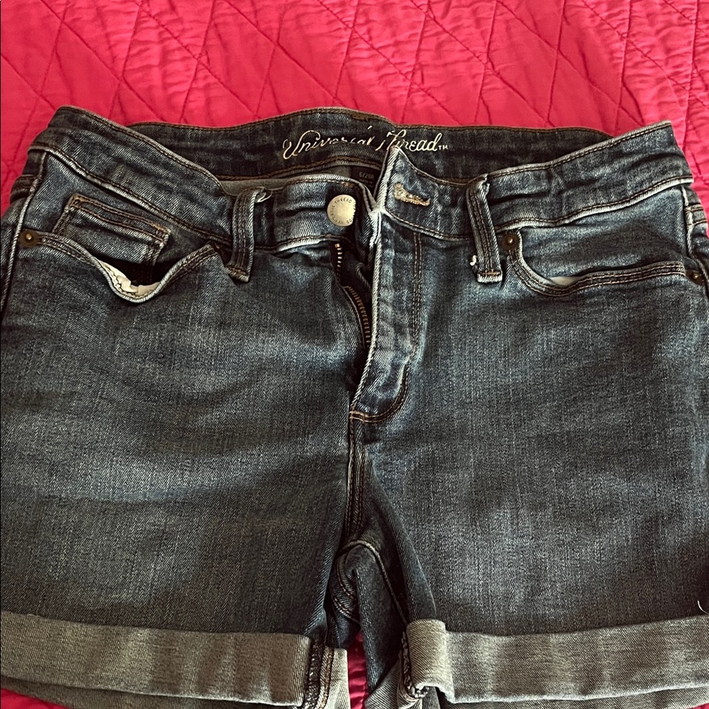 Universal Thread Women's Jean Shorts - Dark Blue